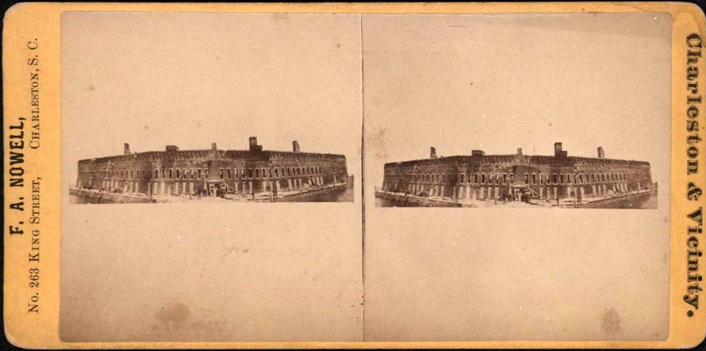 Fort Sumter in Charleston Harbor, photographed in 1861.
