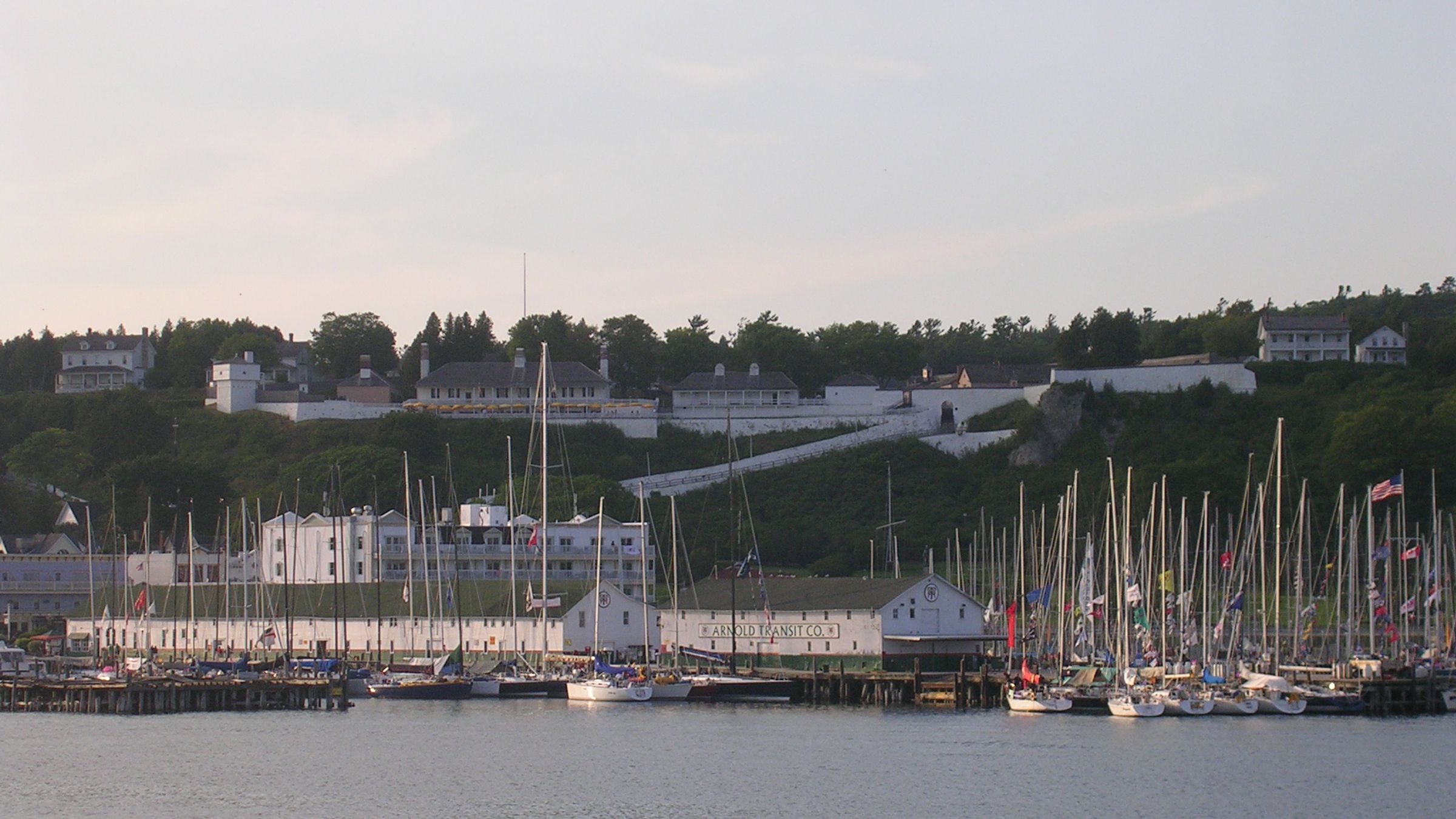 Fort Mackinac viewed from the water on Mackinac Island.