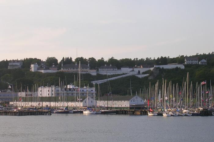 Fort Mackinac viewed from the water on Mackinac Island.