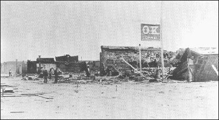 An 1882 photograph documenting a fire in Tombstone.