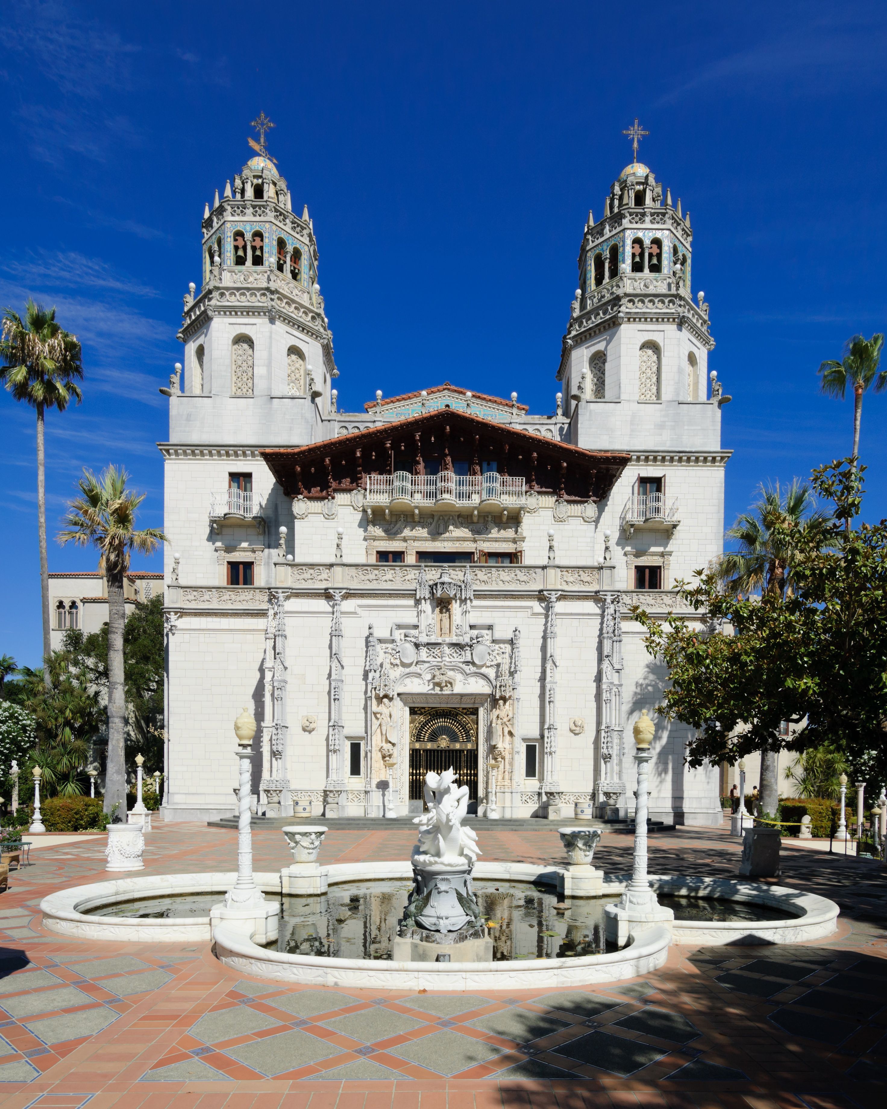 The twin-towered Casa Grande, the main house of Hearst Castle.