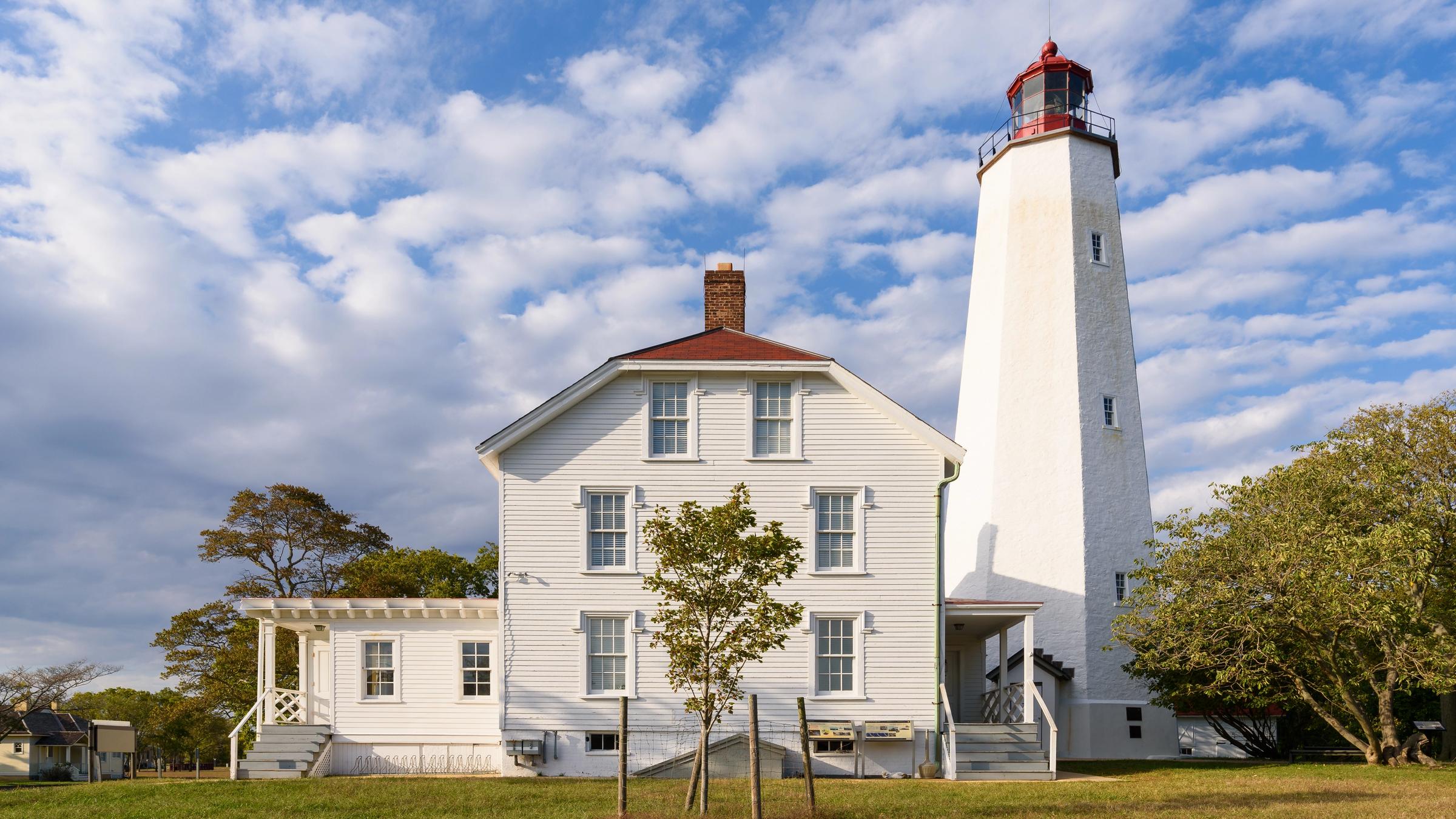 Sandy Hook Lighthouse, the oldest continuously operating lighthouse in the United States.