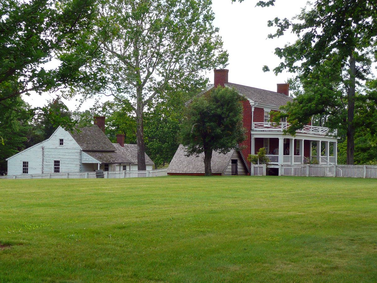 The reconstructed McLean House at Appomattox Court House.