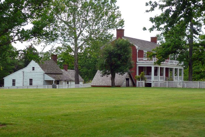 The reconstructed McLean House at Appomattox Court House.