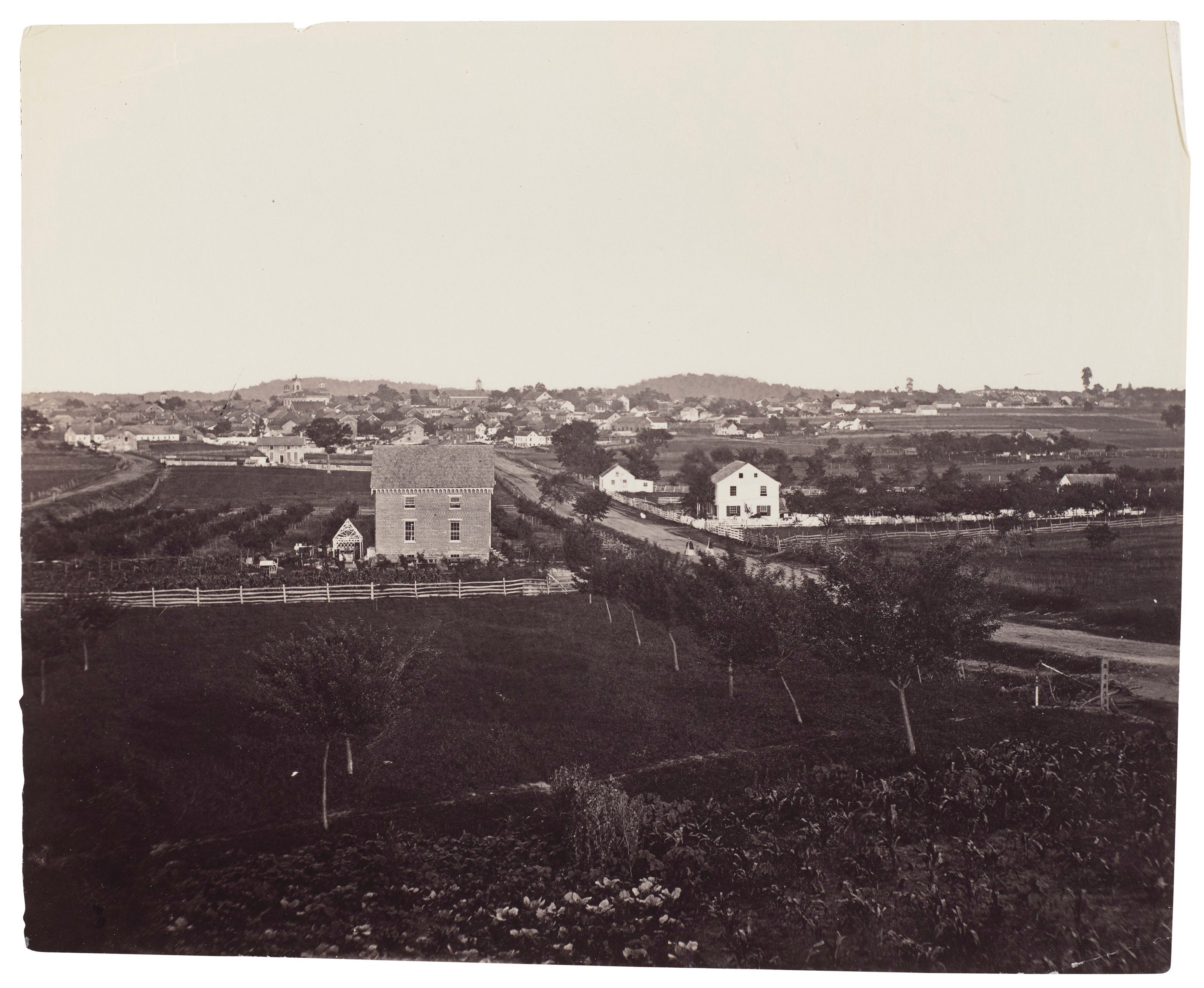 View of Gettysburg from the west, 1863.