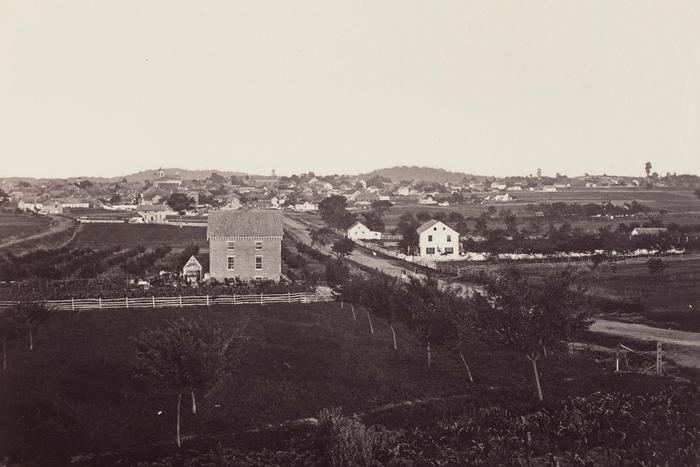 View of Gettysburg from the west, 1863.