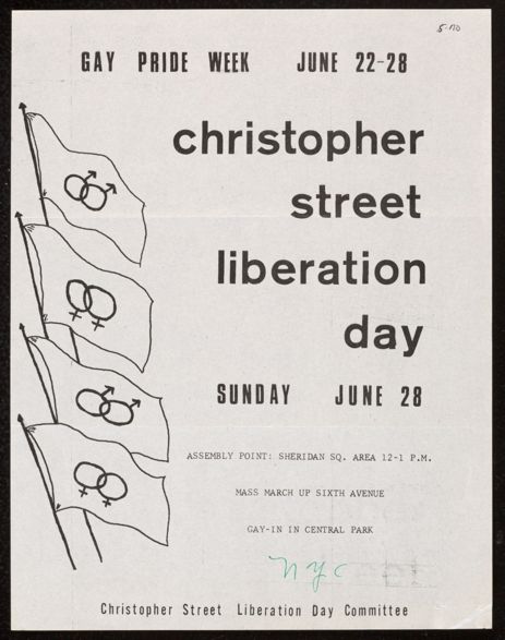 Marchers at the first Christopher Street Liberation Day, the original Pride march, in 1970.