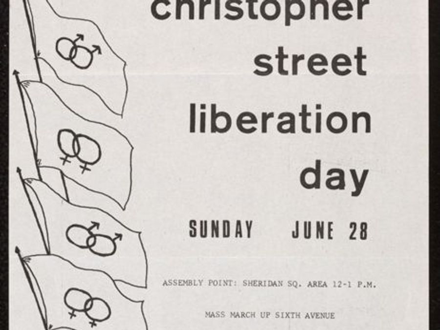 Marchers at the first Christopher Street Liberation Day, the original Pride march, in 1970.