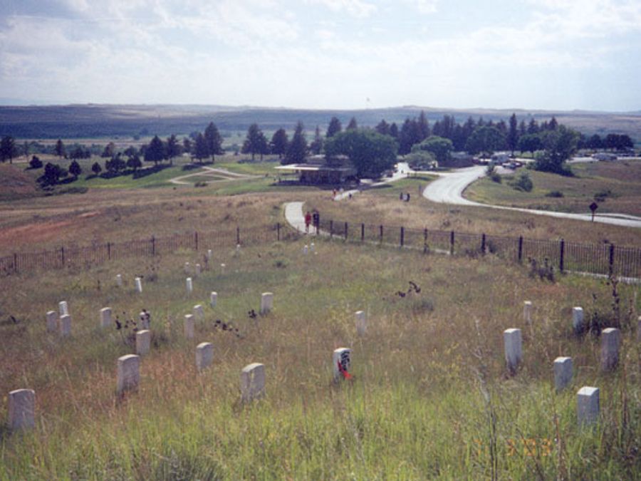 The national cemetery at Little Bighorn Battlefield.