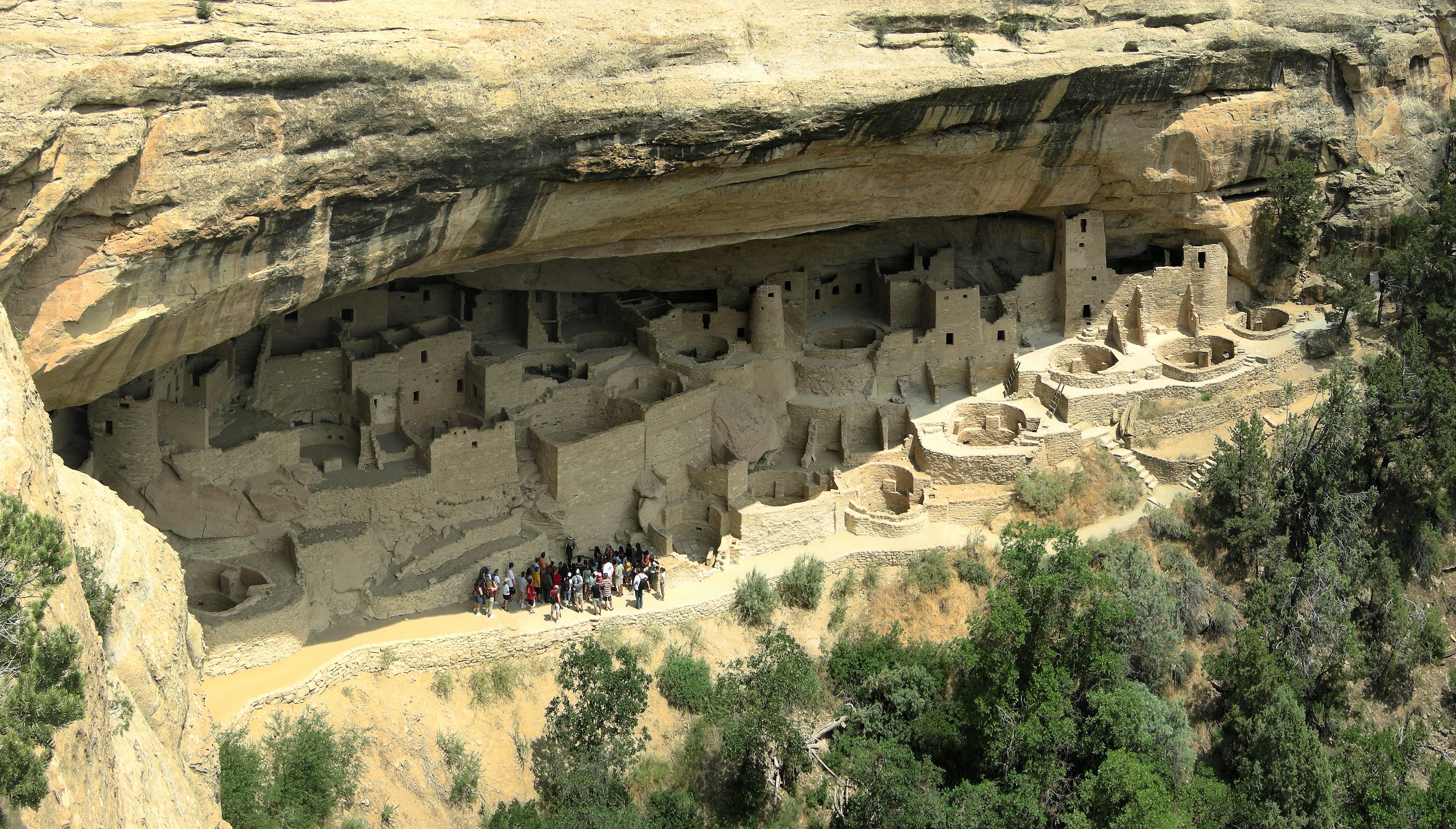 Cliff Palace, the largest cliff dwelling in North America, at Mesa Verde.