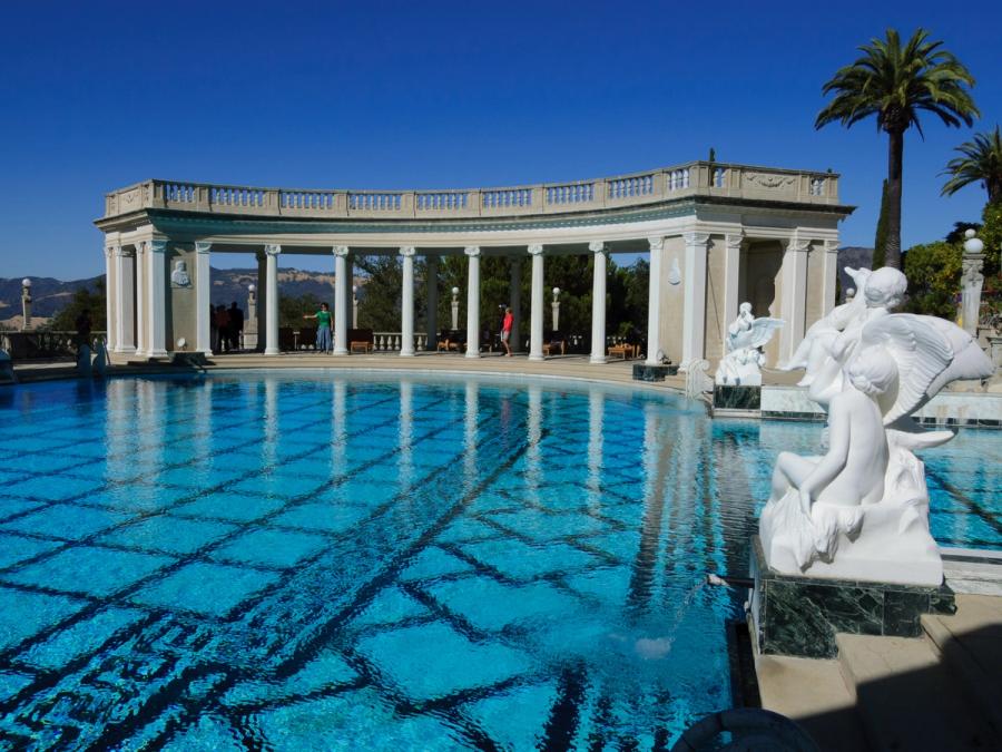 The outdoor Neptune Pool at Hearst Castle.
