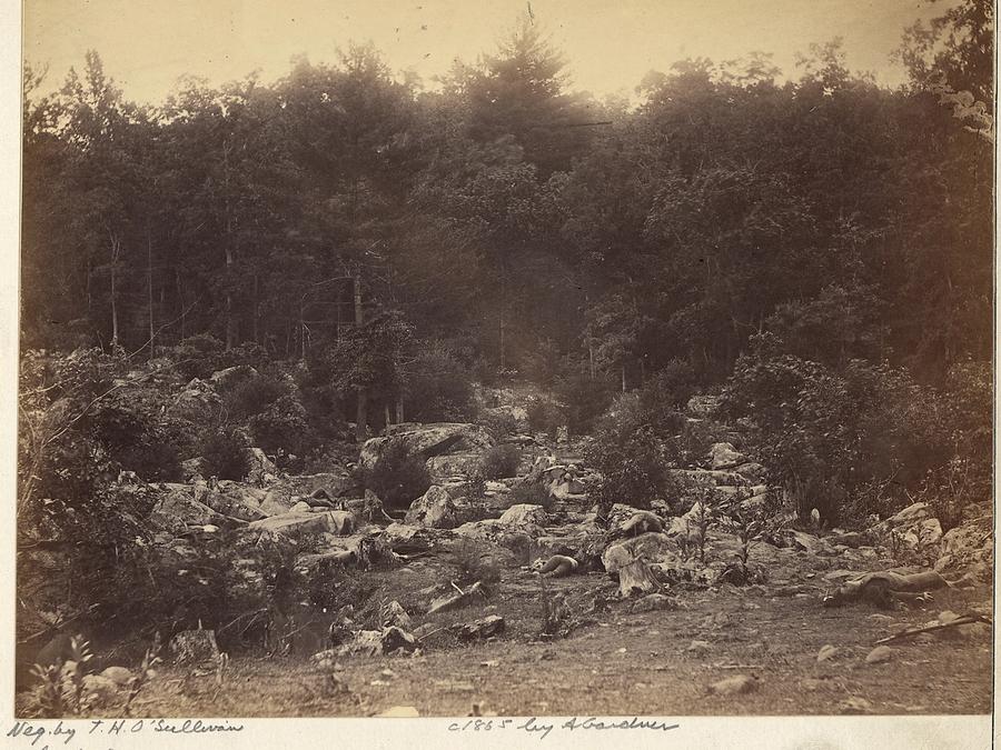 The Slaughter Pen at Gettysburg Battlefield.