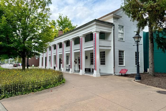 The Eagle Tavern, one of more than 80 historic buildings relocated to Greenfield Village.