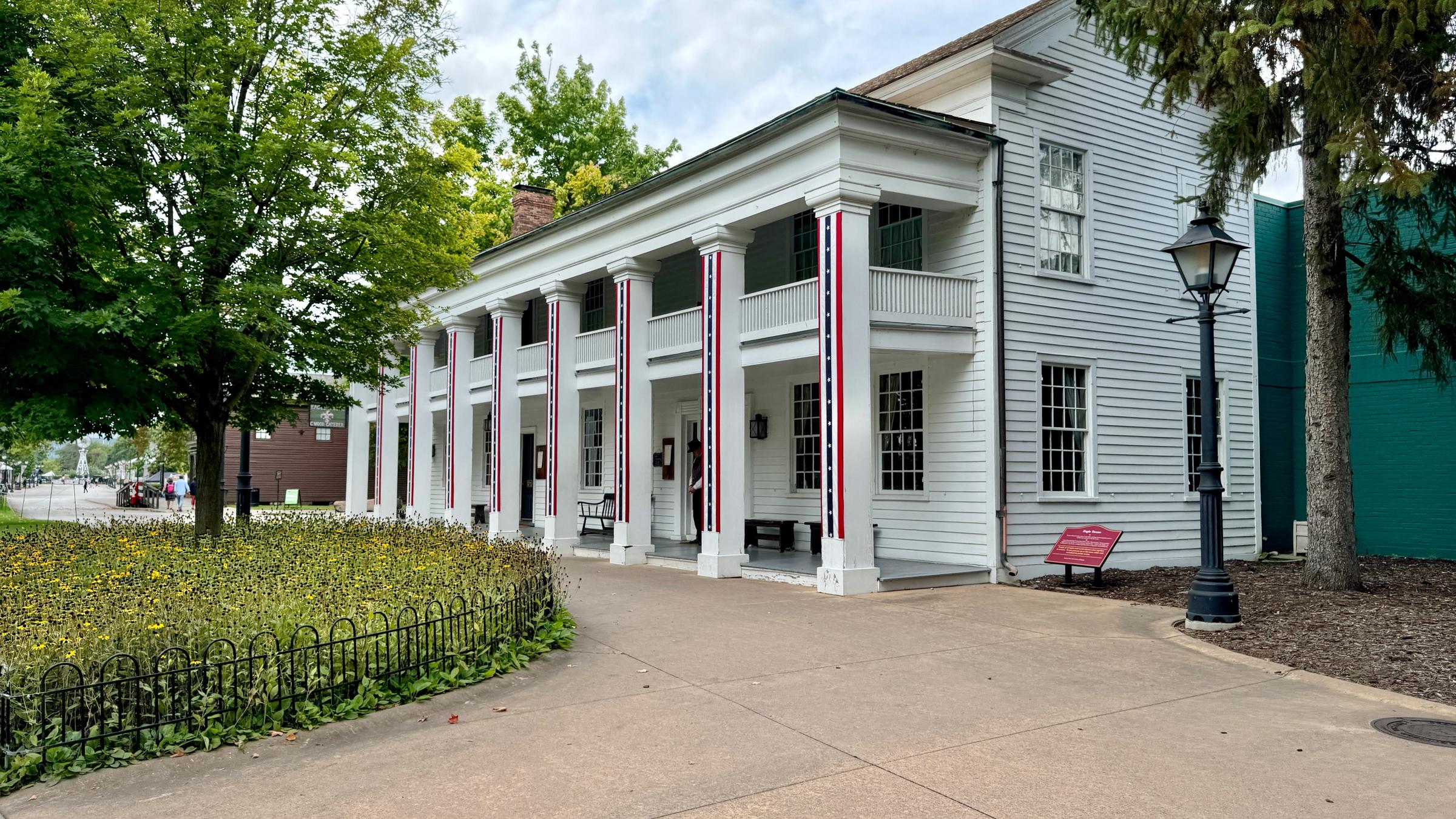 The Eagle Tavern, one of more than 80 historic buildings relocated to Greenfield Village.