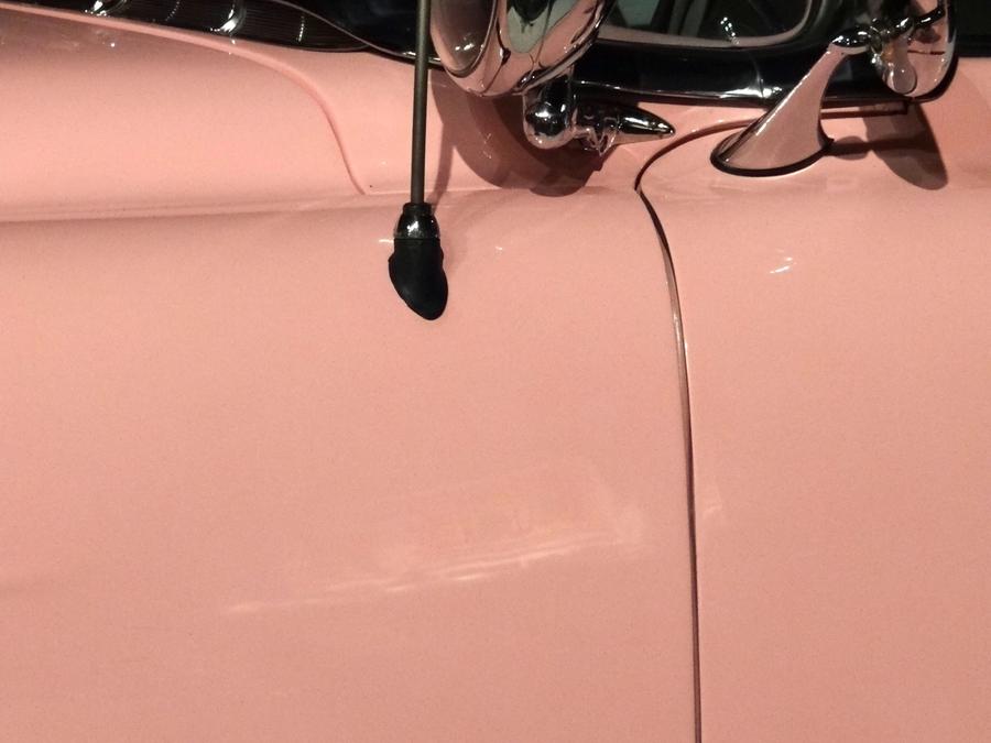 Elvis Presley's famous pink Cadillac on display at Graceland.