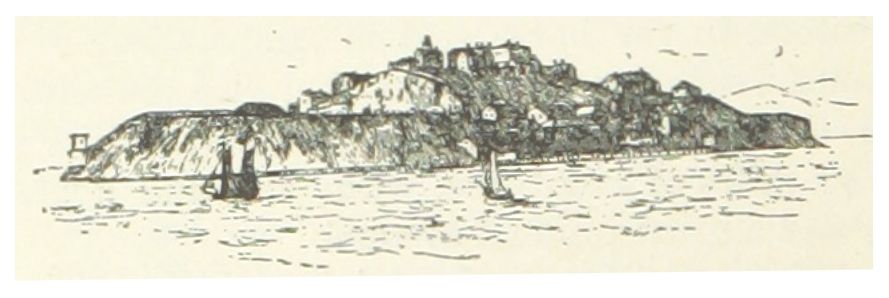 An 1891 illustration of Alcatraz Island in San Francisco Bay.