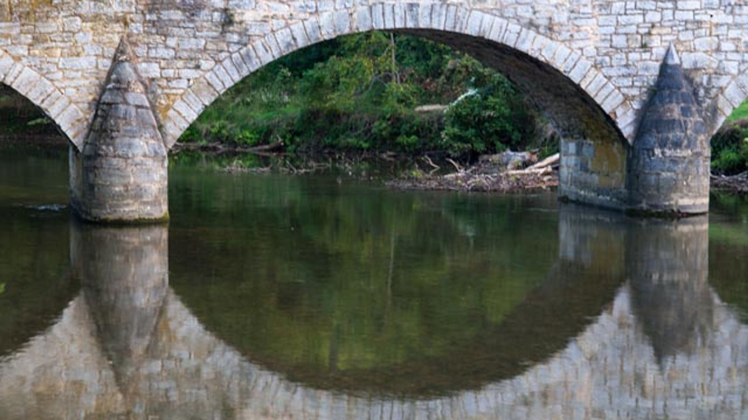 Burnside Bridge over Antietam Creek at the battlefield.