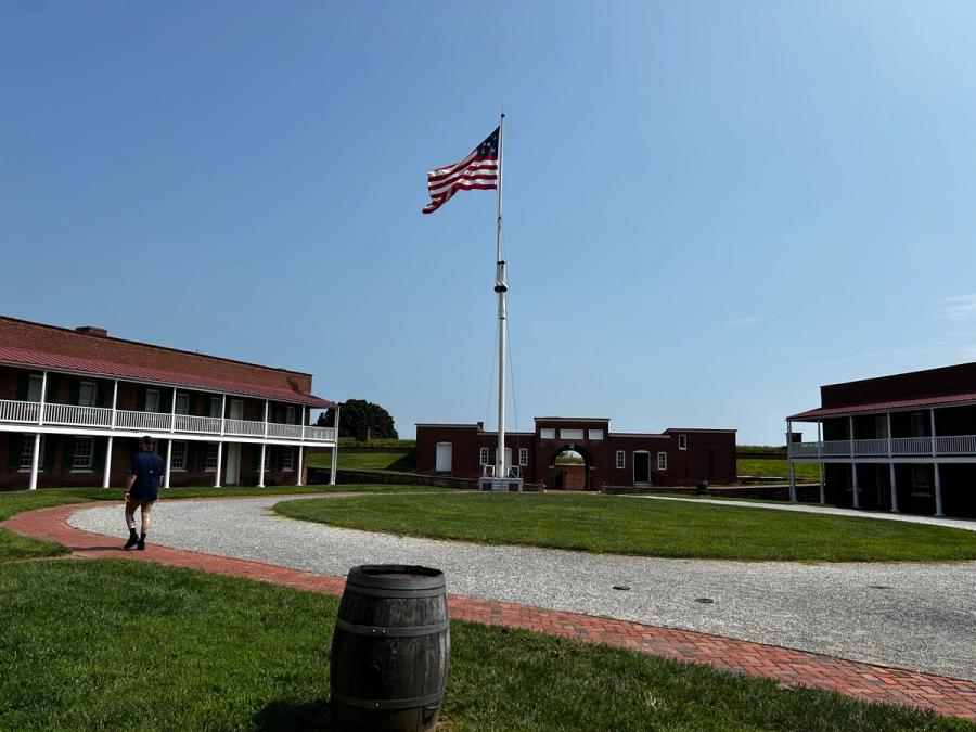 The interior parade ground of Fort McHenry.