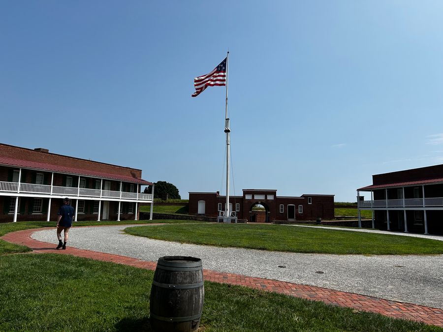 The interior parade ground of Fort McHenry.