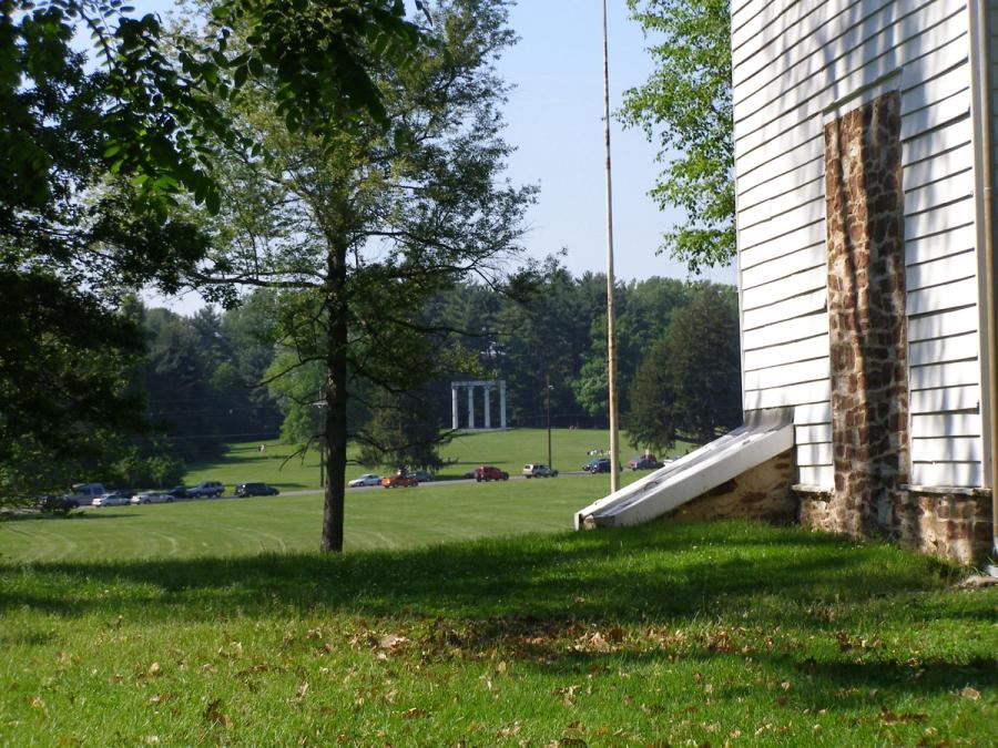 The Thomas Clarke House with the Ionic Colonnade visible in the background.
