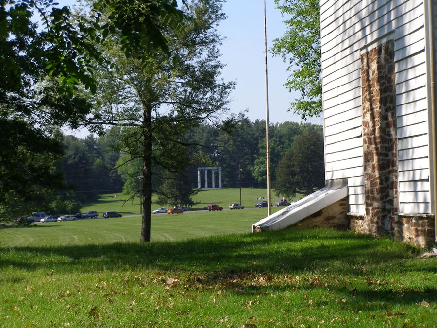 The Thomas Clarke House with the Ionic Colonnade visible in the background.