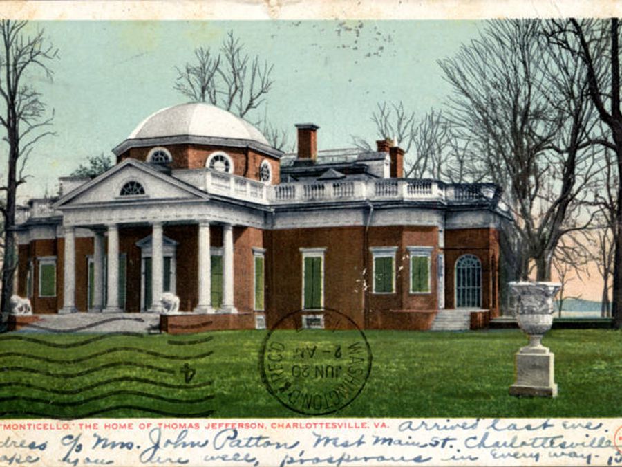 Monticello, the home of Thomas Jefferson.