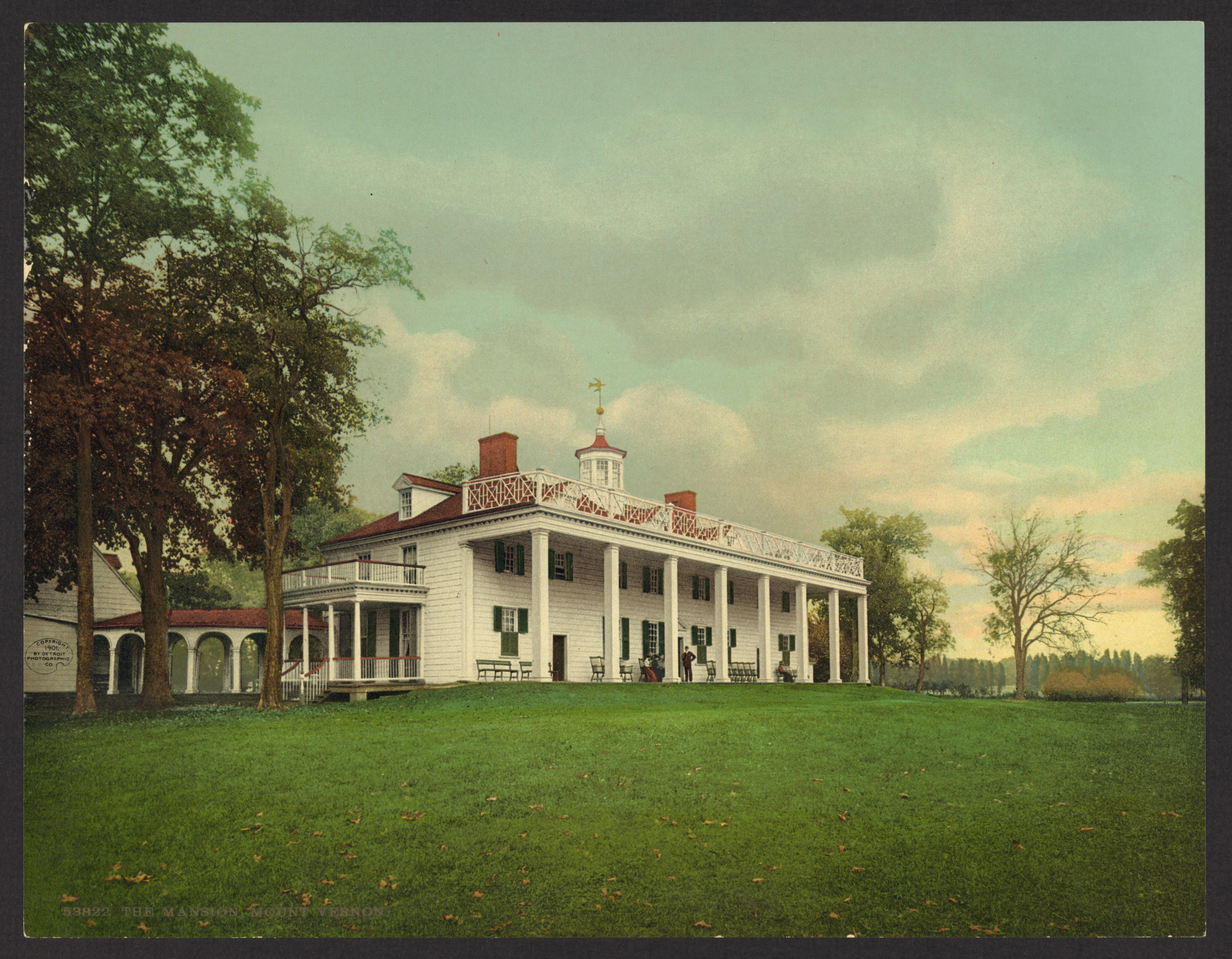 The mansion at Mount Vernon, George Washington's estate on the Potomac.