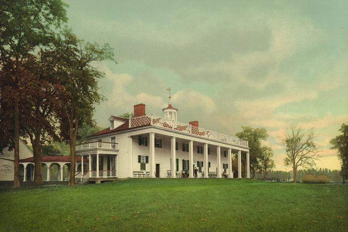 The mansion at Mount Vernon, George Washington's estate on the Potomac.