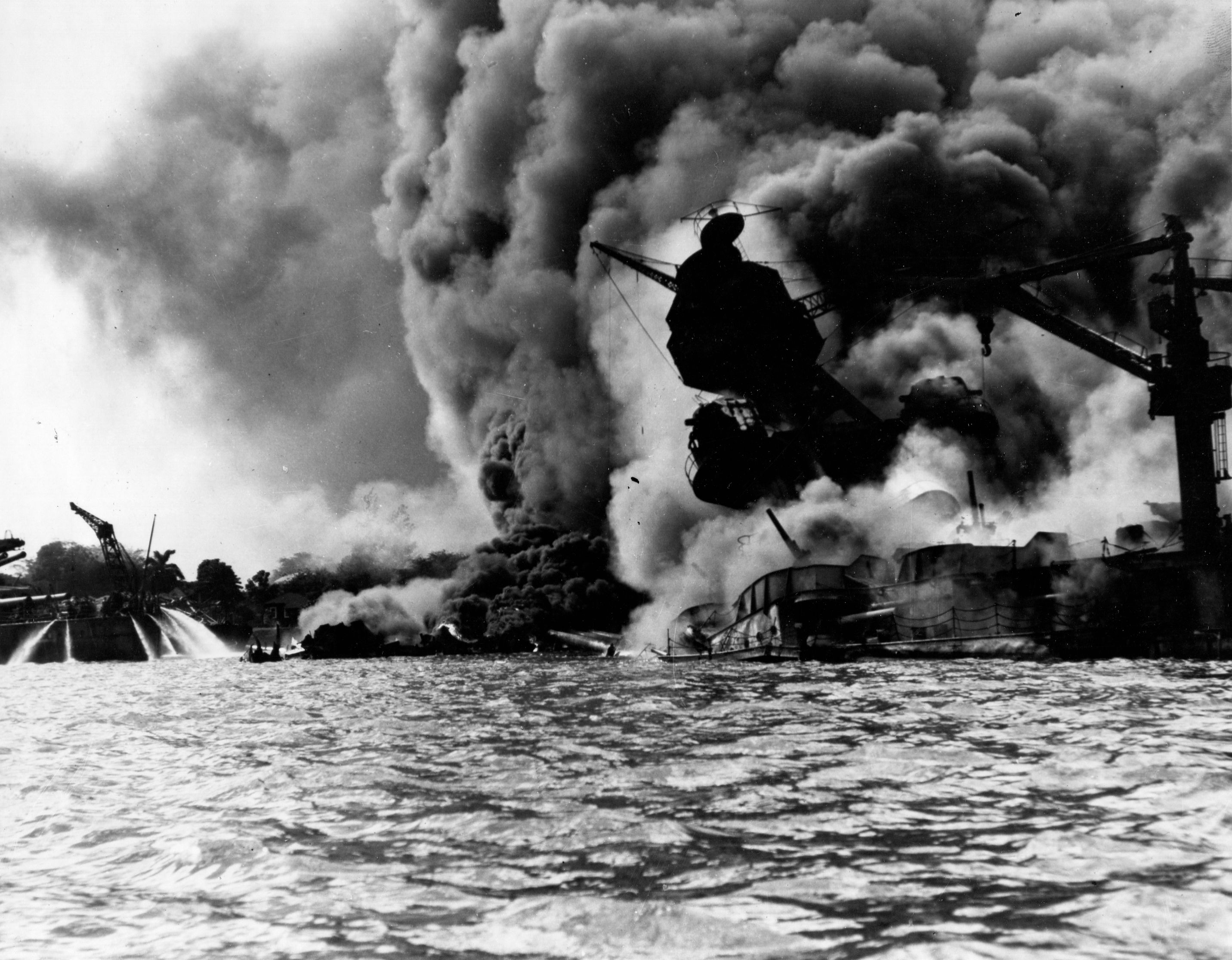The attack on Pearl Harbor, December 7, 1941.