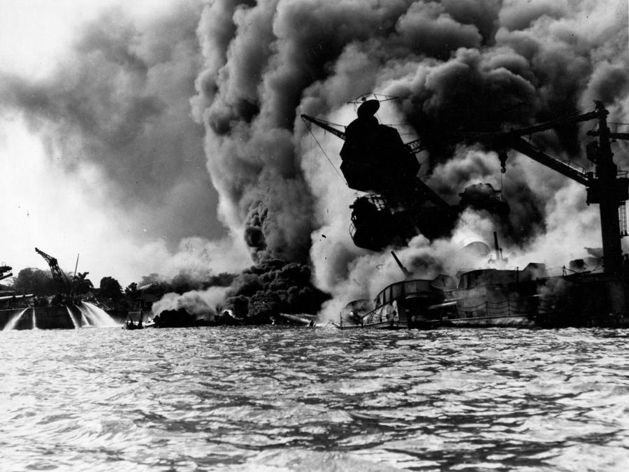 The attack on Pearl Harbor, December 7, 1941.