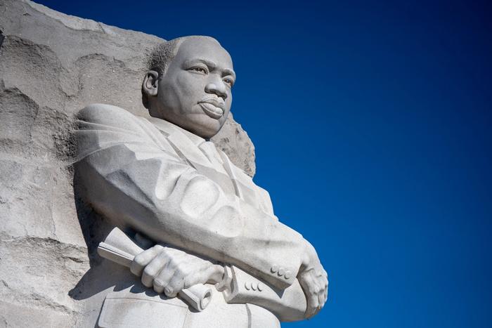 The 30-foot granite Stone of Hope statue of Martin Luther King Jr.