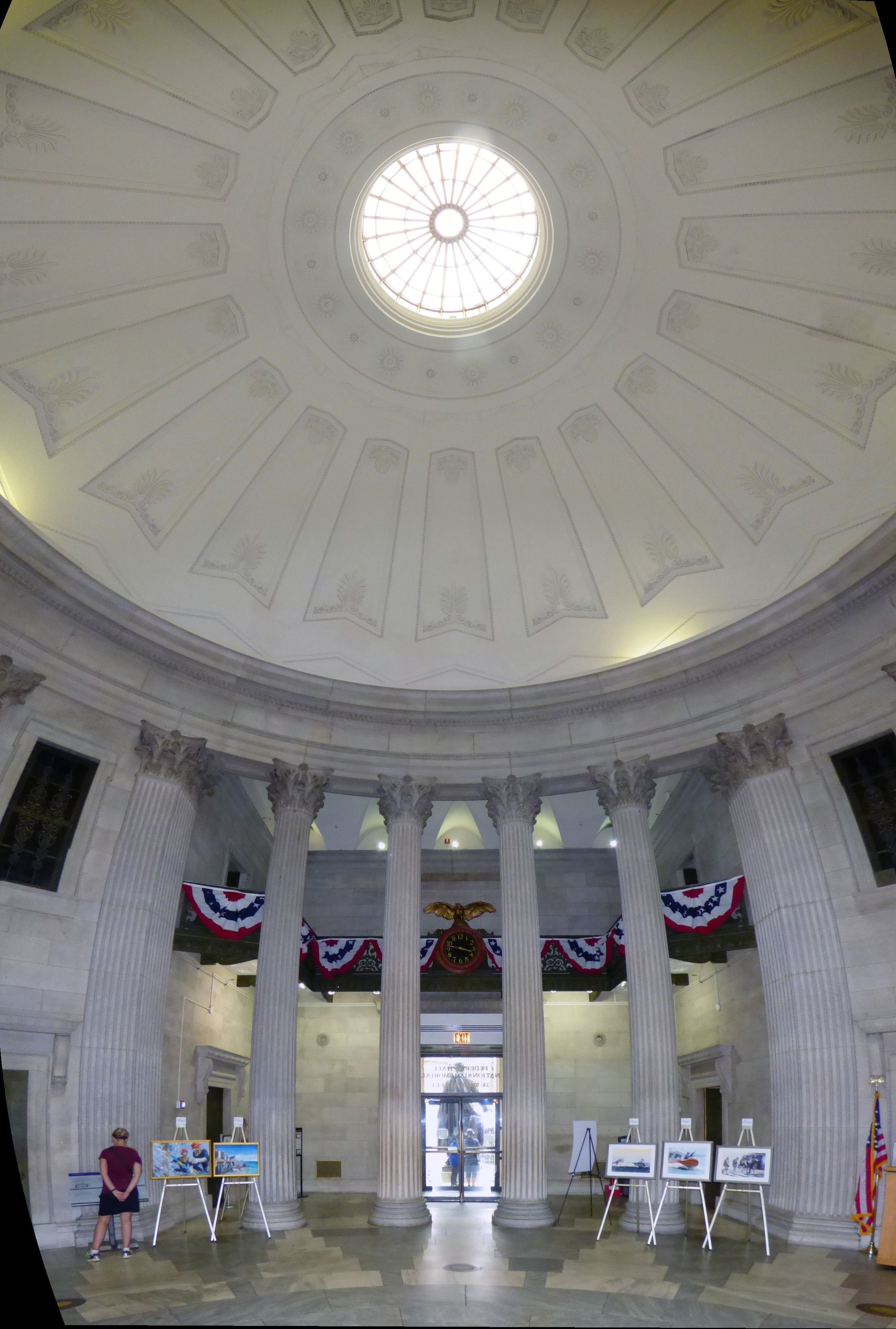The domed rotunda inside Federal Hall National Memorial.