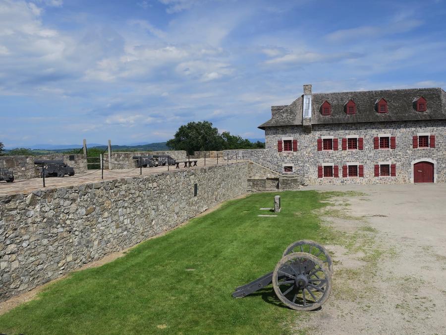 The parade ground and barracks inside Fort Ticonderoga.