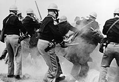 State troopers attacking voting-rights marchers on Bloody Sunday, 1965.