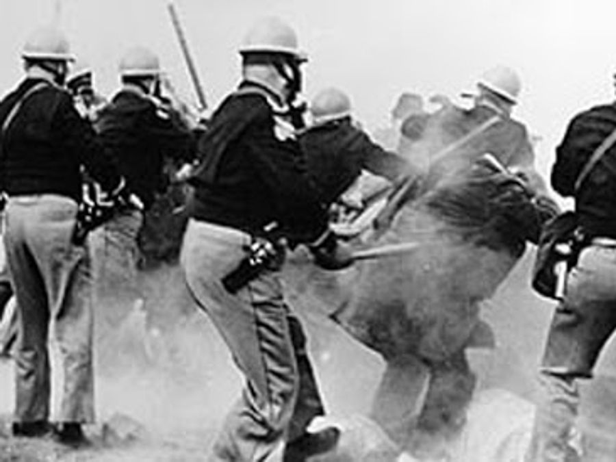 State troopers attacking voting-rights marchers on Bloody Sunday, 1965.