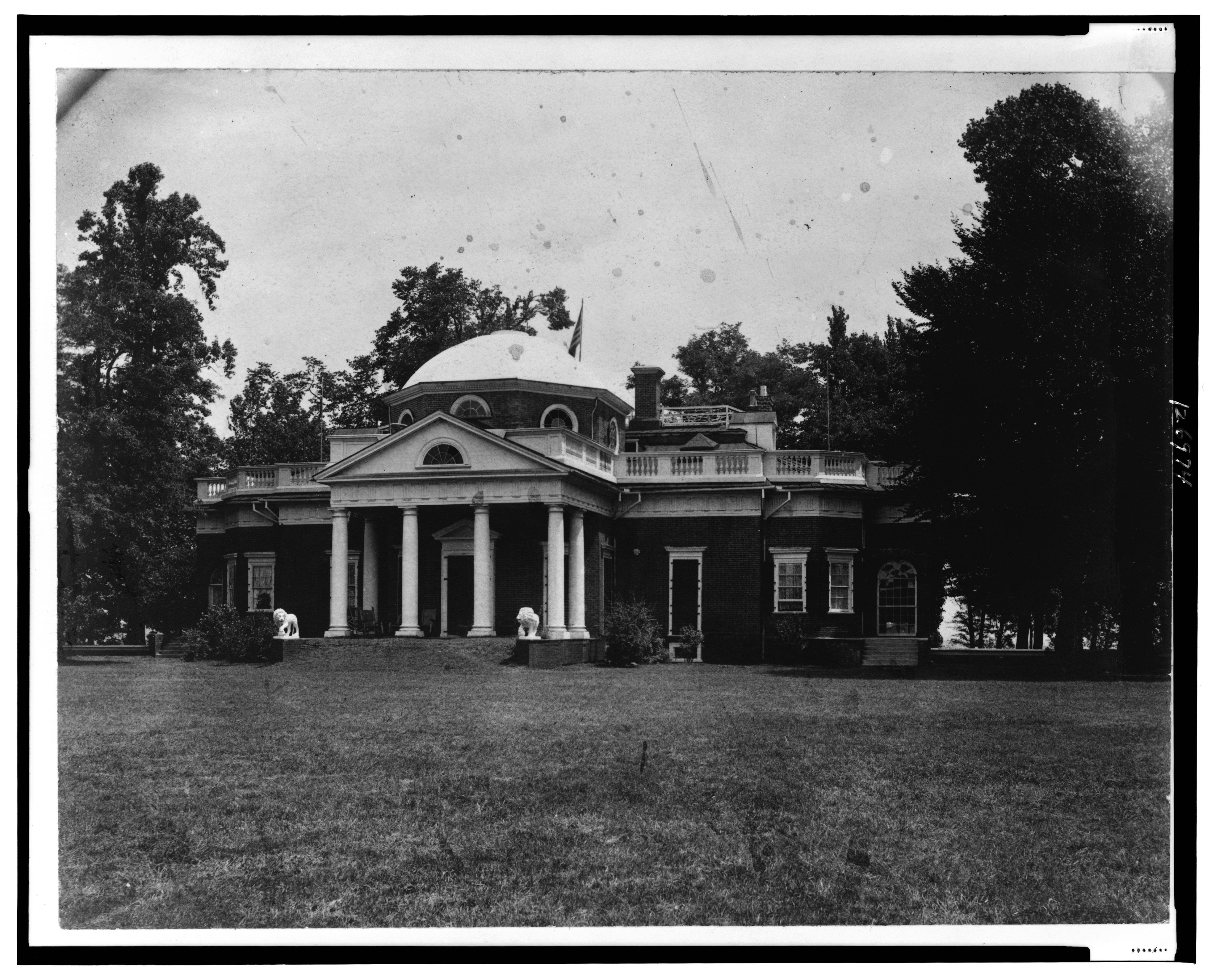 Monticello, Thomas Jefferson's home near Charlottesville, Virginia.