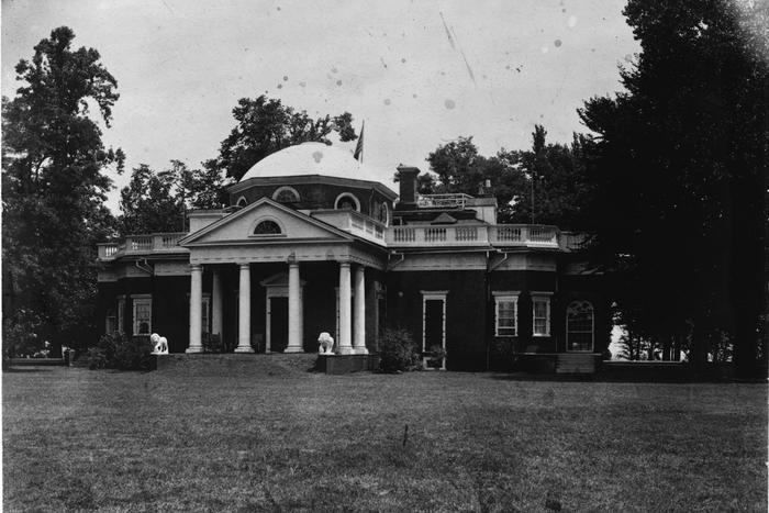 Monticello, Thomas Jefferson's home near Charlottesville, Virginia.