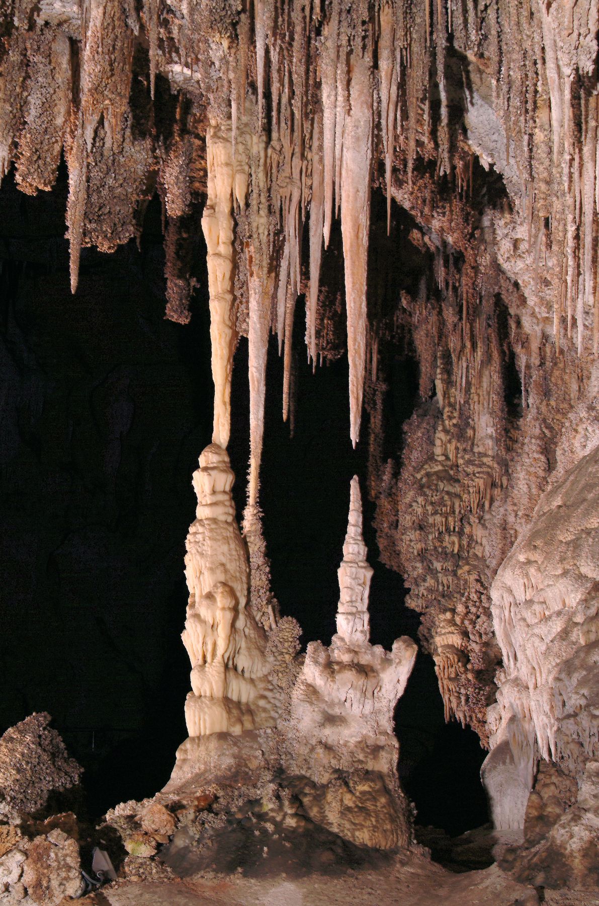 The Chinese Theater formation within the Big Room of Carlsbad Cavern.