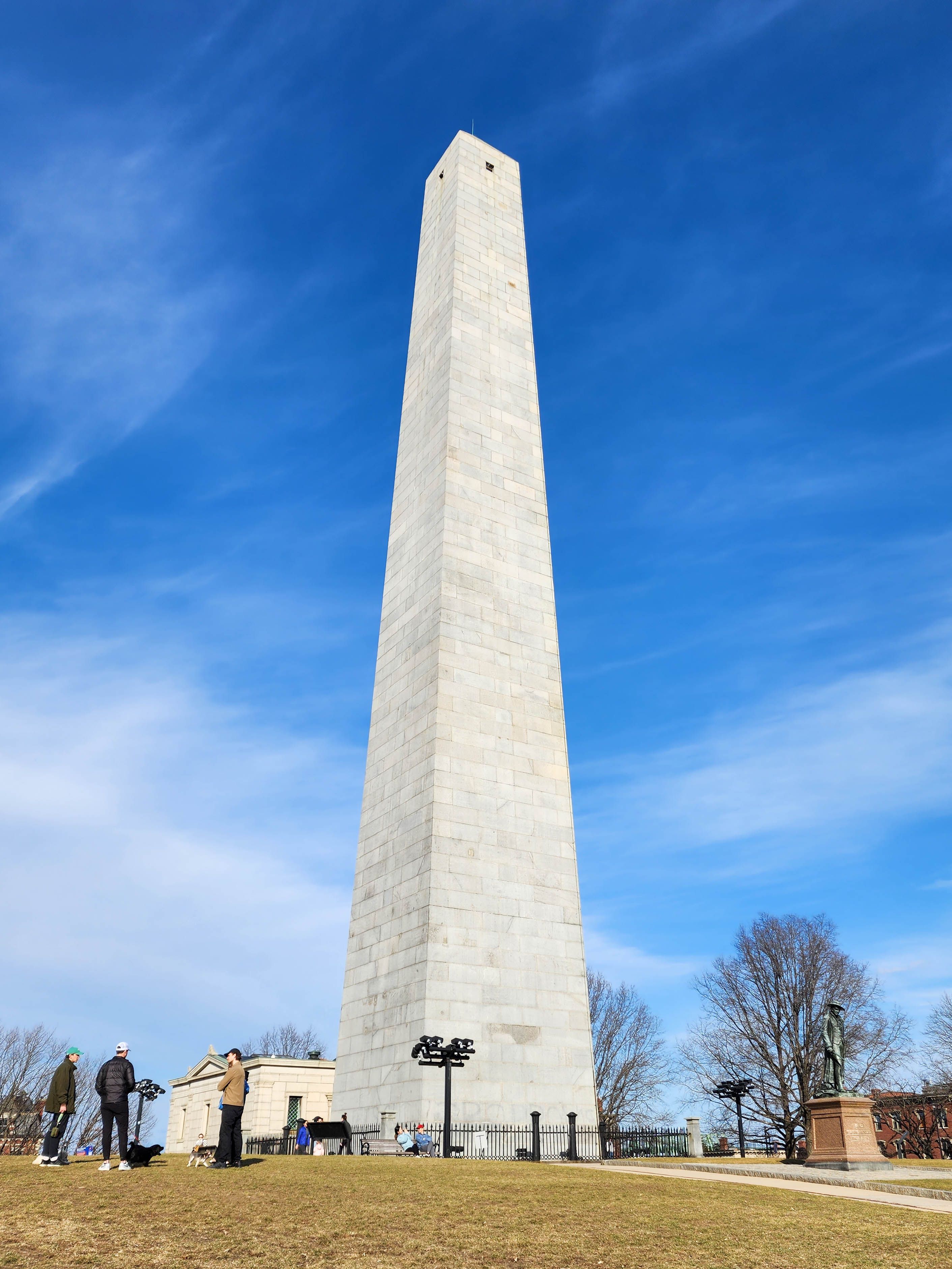 The Bunker Hill Monument in Charlestown, the Freedom Trail's endpoint.