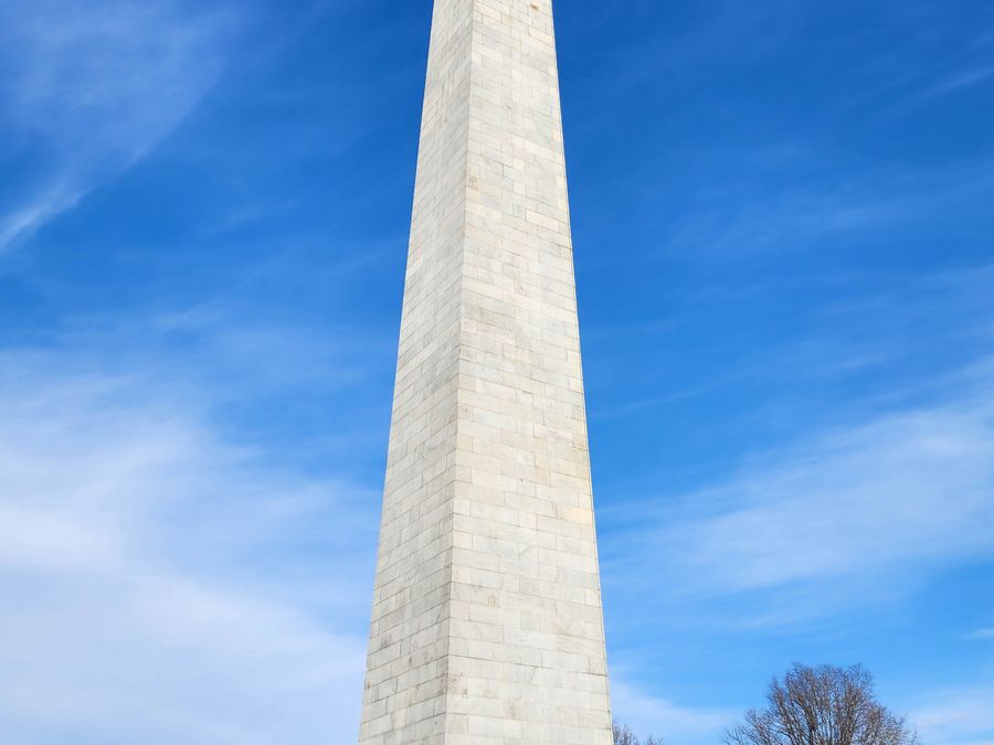 The Bunker Hill Monument in Charlestown, the Freedom Trail's endpoint.