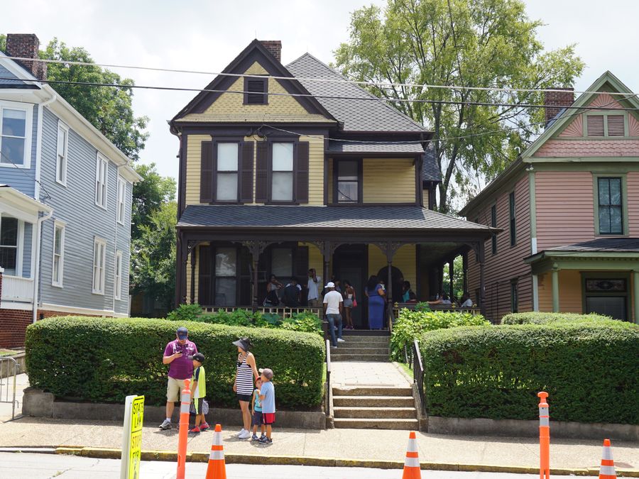 The Queen Anne house on Auburn Avenue where Martin Luther King Jr. was born.