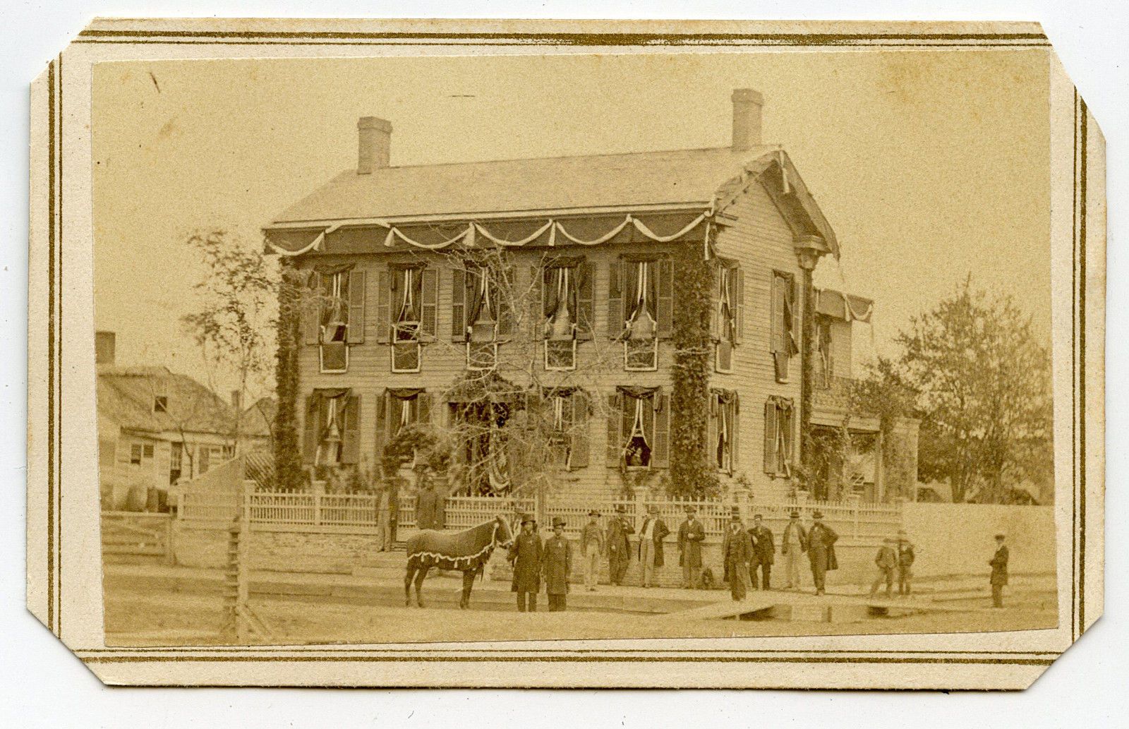 An 1865 photograph of the Lincoln Home in Springfield.