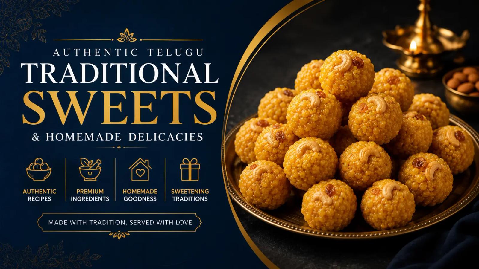 Theeyani Kanuka Sweets: Authentic Telugu Traditional Sweets & Homemade Delicacies