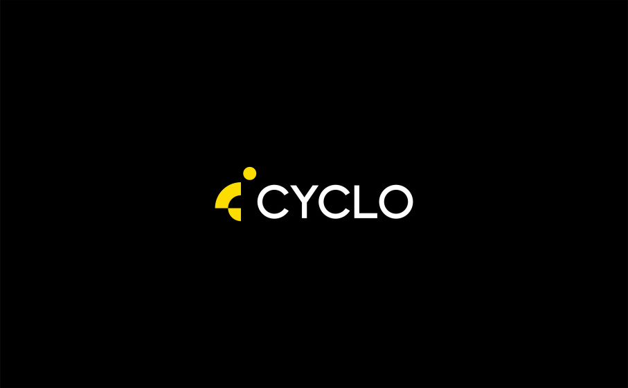Cyclo logo over black screen