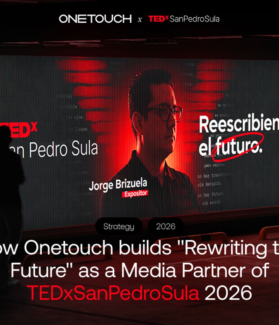 Cover for the article on how Onetouch built “Rewriting the Future” as Media Partner of TEDxSanPedroSula