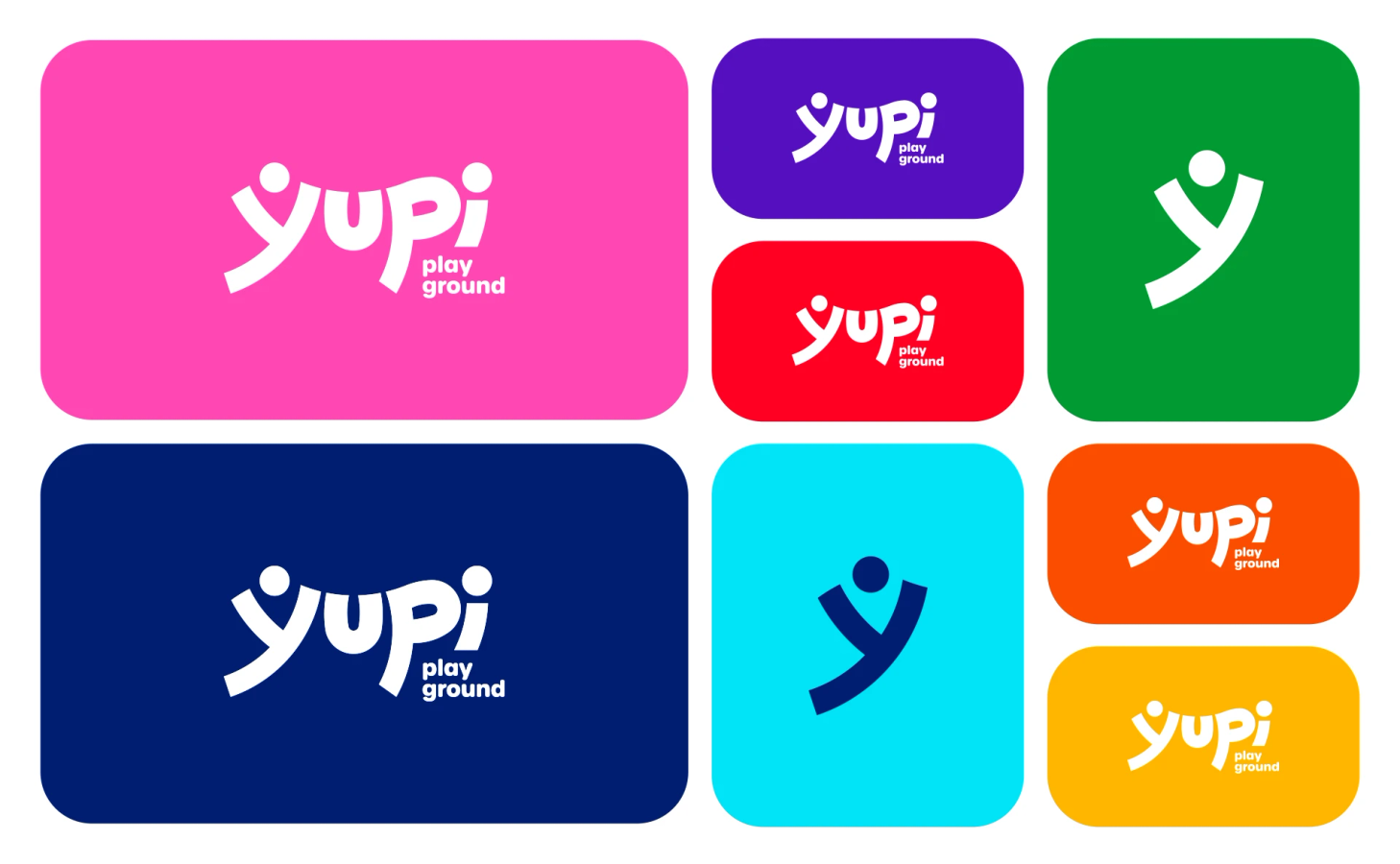 Yupi Playground branding logo colors