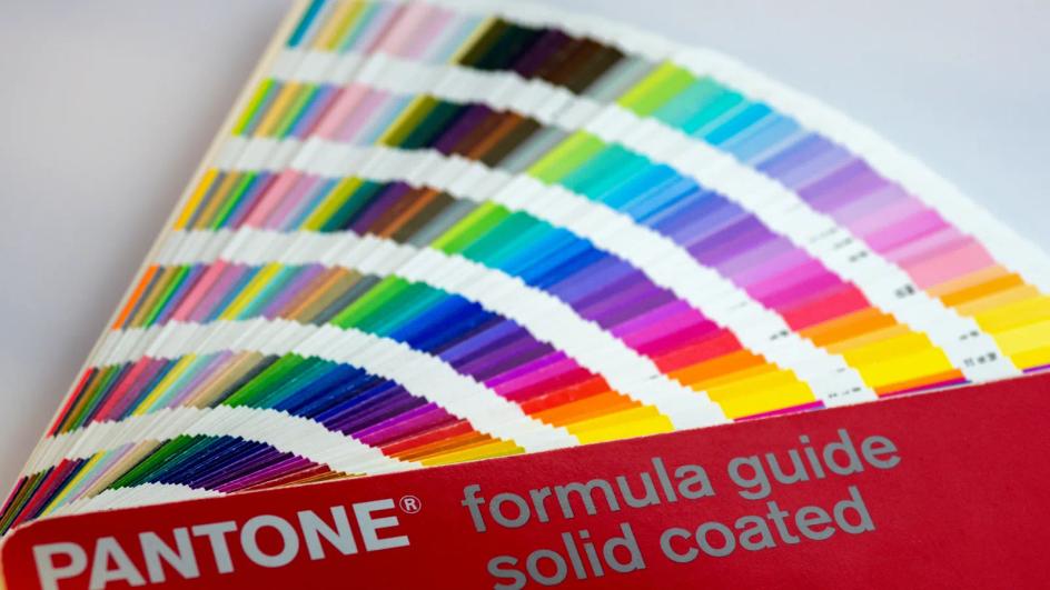A grid of printed colour swatches laid out side by side, each one a single fixed value.