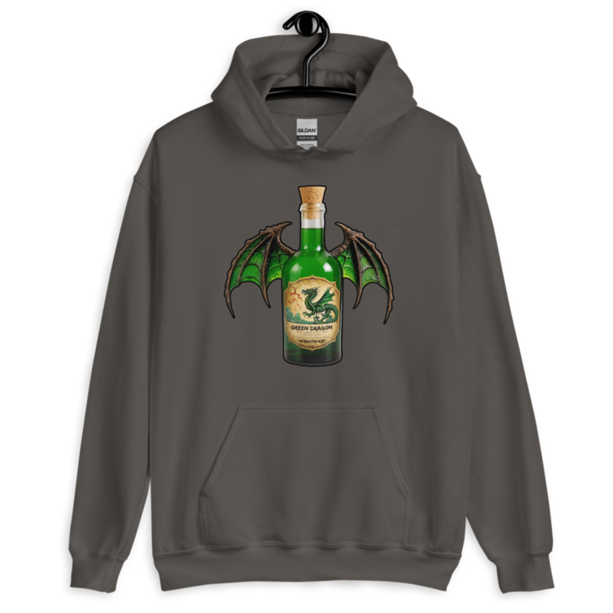 Green Dragon – Unisex Hoodie — charcoal