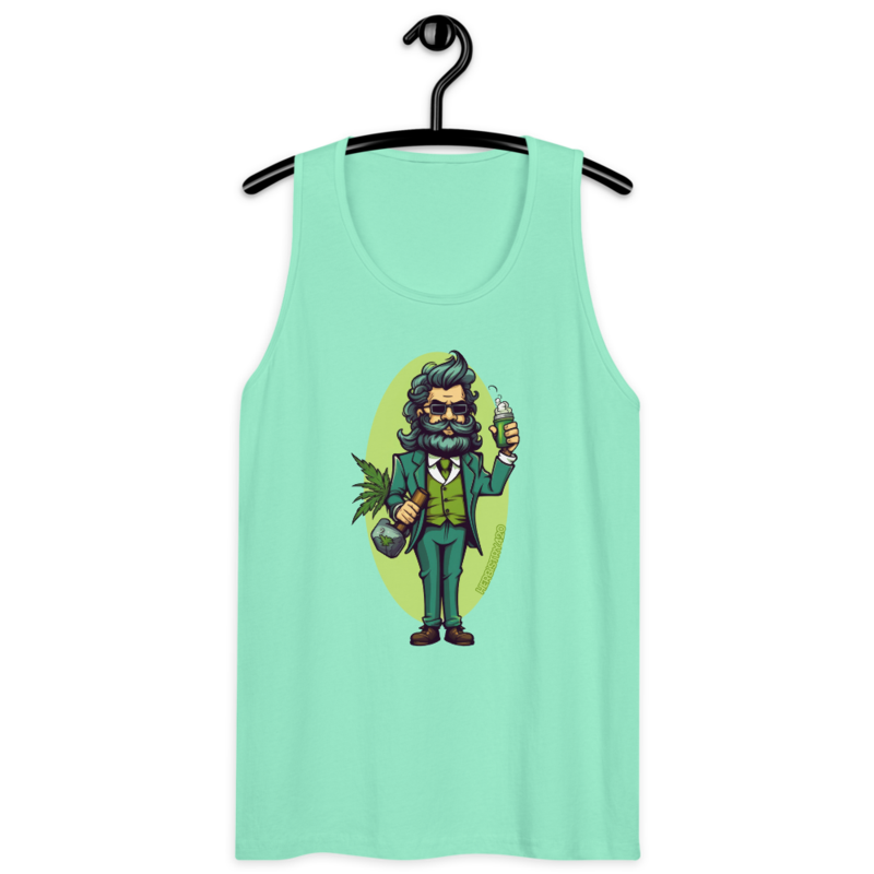 Weed Hipster – Men’s premium tank top — mint