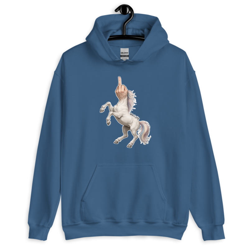 F*ck Unicorn – Unisex Hoodie — indigo blue
